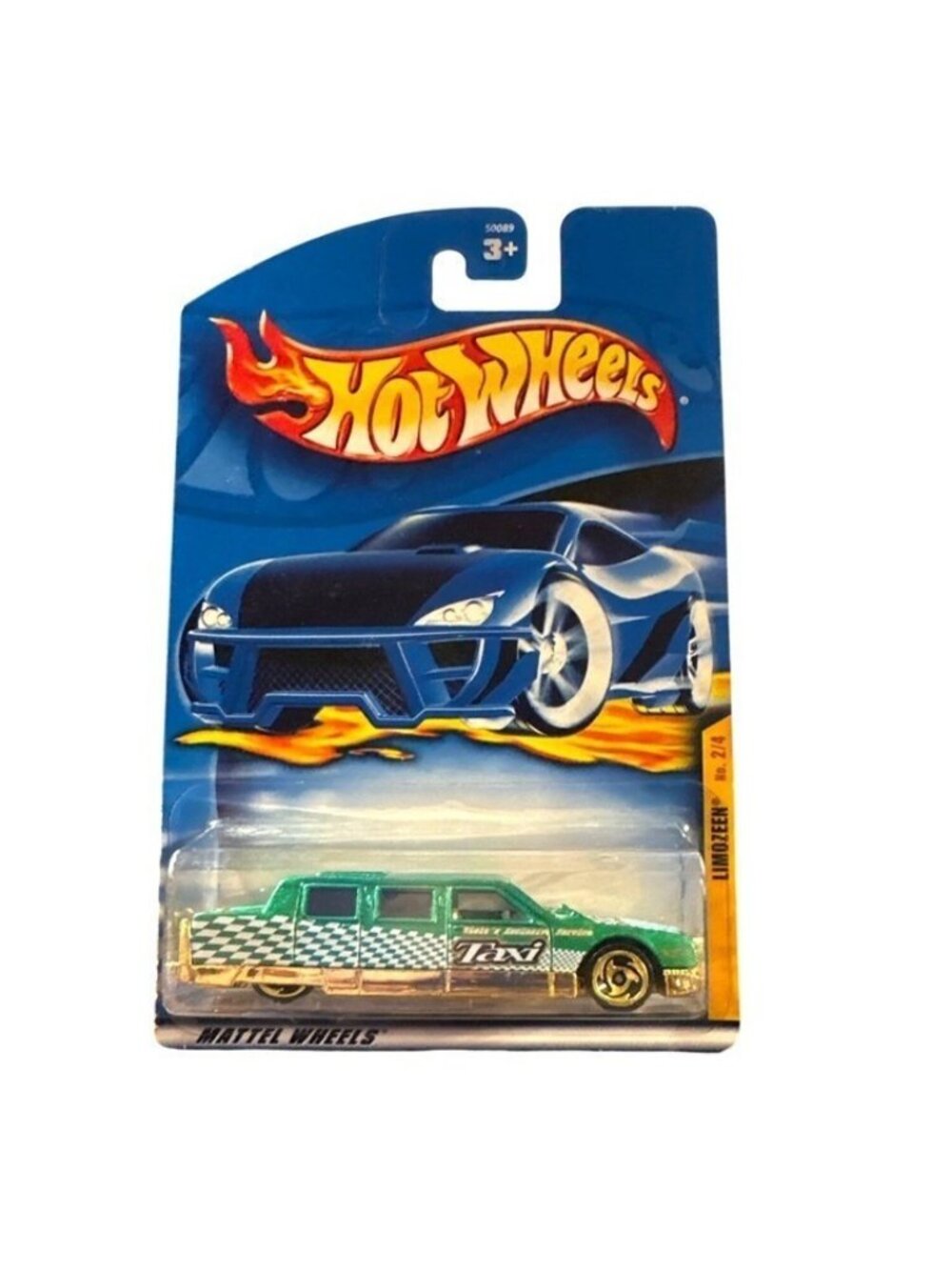 Die Cast Hot Wheels Limousine No. 2/4 Taxi Design 2001 Mattel Wheels Collectible